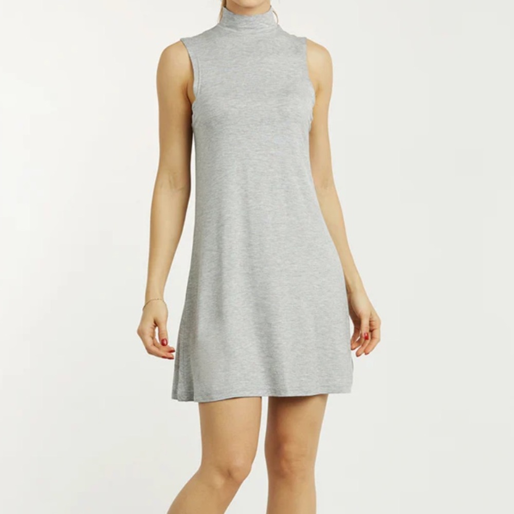 NWOT LULULEMON GONE FOR THE WEEK RIBBED MODAL DRESS SIZE XS GREY EXTRA SMALL